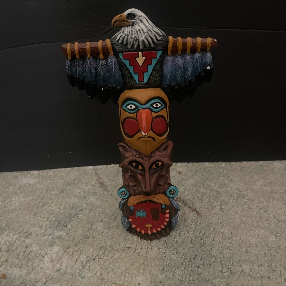 Veda Colorful Tribal Totem Sculpture